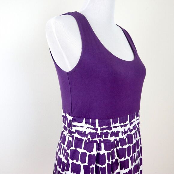 Boden US 10 Jersey Scoop Neck A-line Dress Sleeveless Tank Purple - Picture 6 of 9